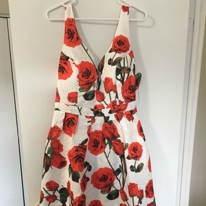 ModCloth white rose dress 16